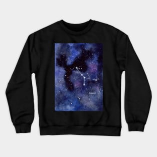 Cancer Star Constellation with Galaxy Background Crewneck Sweatshirt